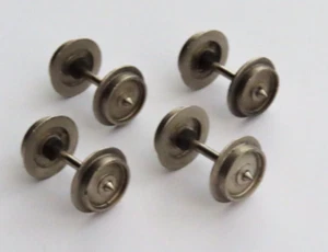 4 x Lima OO / HO early shiny metal wheelsets, spares - Picture 1 of 1