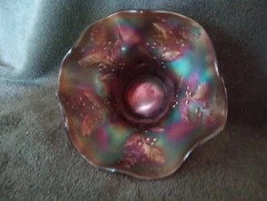 Fenton Carnival Glas Stechpalme & Beere Hut Vase - Bild 1 von 10