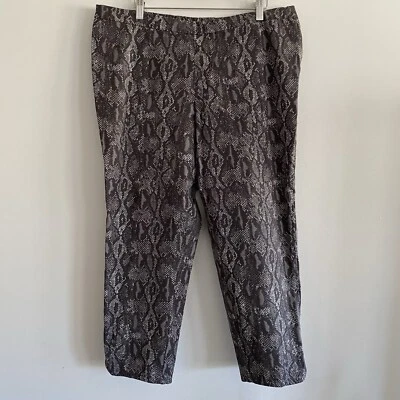 Isaac Mizrahi Live Snakeskin Pants 18WP Stretch Comfort Fun Pull On Leggings - Image 1 of 4