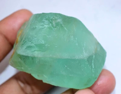 100% Natural Verde Colombia Esmeralda Fluorita 620.5 CT Muestra Faceta Áspera Foto 1 de 4