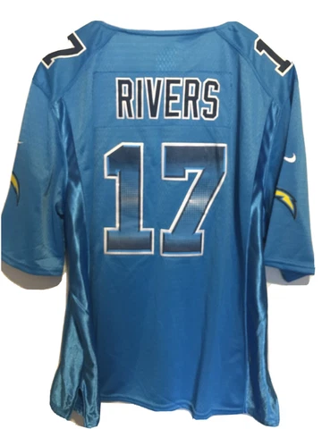 Nike On Field NFL Jersey Chargers Rivers 17 size XL RARE BLUE NR STITCHES Cover