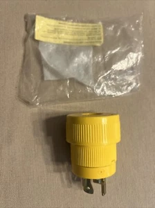 Cooper 3465 Yellow Nylon Twist-Lock Male Plug L14-20P 3-Pole 4-Wire 20A 125/250V - Picture 1 of 6