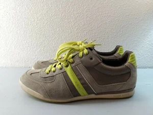 HUGO BOSS AKEEN Gray Suede Leather Low Top Sneakers Mens Size 43 /10 US 50247604 - Picture 1 of 12
