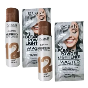 DCASH Master White Hair Bleaching Dye Color Aufheller Aufhellung Pulver 2 Sets - Bild 1 von 8