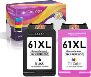 61XL Combo Black Color Ink Cartridges For HP 3057 3059 3510 3511 3512 4500 4501  - Picture 1 of 9