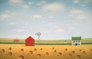 Molino de viento en la antigua granja Sharon Francia impresión artística 16x12 - Imagen 1 de 1