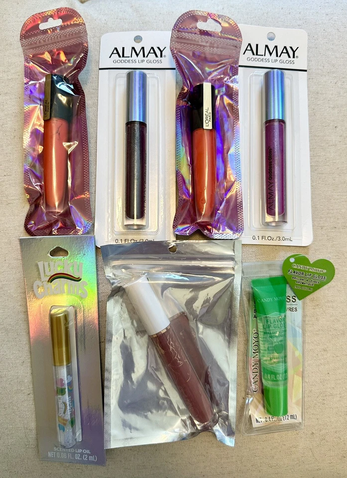 Lip Lot! Lot of 7~ Almay L’Oreal Candy Moyo-ALL New Lip Gloss~ - Image 1 of 4