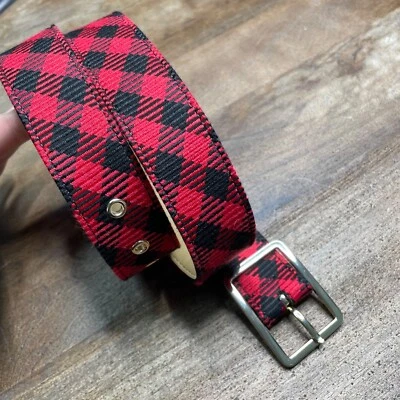 Cinturón Talbots Rojo a Cuadros Talla Pequeña Foto 1 de 4