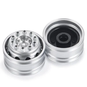 FLYXM Front Wheel Rims Hubs Wider Wheels for RC 1:14 Tamiya Tractor Truck Car - Picture 1 of 11