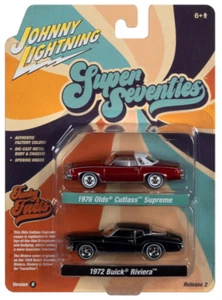 Johnny Lightning Super Seventies 1976 Cutlass & 1972 Rivera - 2 Pack 1:64 Car
