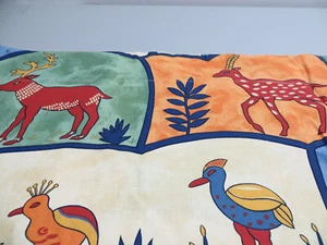 Unbranded Pillow Shams 2 Bright Deep Colors Flowers Ducks Birds Deer Leopard - Picture 1 of 11
