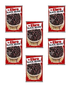 6-Pack El Ebro Cuban Style Black Beans – 15 oz Cans Fully Seasoned Ready to eat - Picture 1 of 24