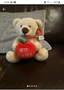 KEEL BEST TEACHER PLUSH TEDDY BEAR - Picture 1 of 5