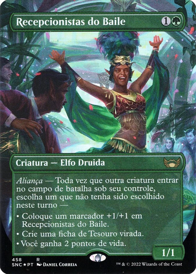 BORDERLESS FOIL Gala Greeters | Portuguese Box Topper Streets of New Capenna MTG - Image 1 of 1