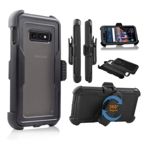 Für Samsung S10e Lite robustes Holster Armor durchsichtige Hülle mit integriertem Bildschirm   - Bild 1 von 9