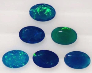 DARK BLUE GREEN OPAL 8.00 x 6.00 MM OVAL CUT  SOLD PER STONE F-295 - Picture 1 of 1