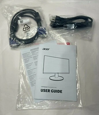 Genuine Acer K2 K272HL 27" Monitor Original Manuals Guide Video Power Cables - Image 1 of 2