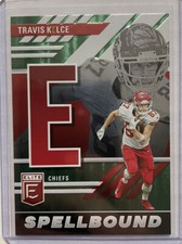 Travis Kelce 2023 Donruss Elite Spellbound Green Card “E” SB-TK2 Chiefs
