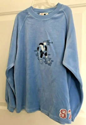 Niños 12 PETIT LEM LOUNGE Azul VELOUR Apliques Hockey SUDADERA Top Suéter Foto 1 de 4