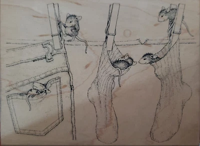 1998 Hang in There 243 Stampa Rosa House Mouse Designs rubber stamp - Image 1 of 4