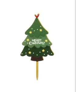 Holidays Merry Christmas Cake Cupcake Topper Party Christmas Tree - Picture 1 of 1