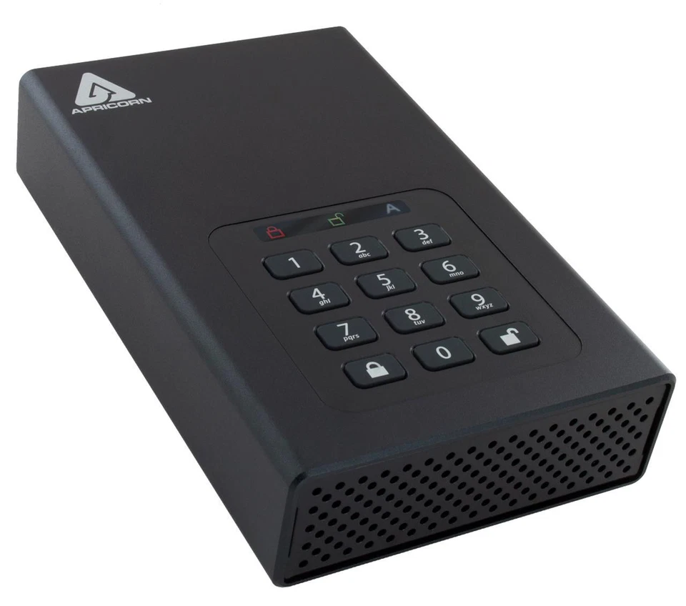 Apricorn ADT-3PL256-4000 4TB AEGIS PADLOCK DT Secure USB 3.0 256Bit w Keypad - Image 1 of 1