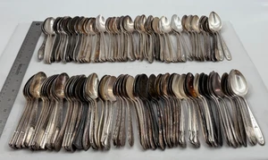Lot of 125 Assorted Vintage Silverplate Teaspoons - Lot#194 - Picture 1 of 3