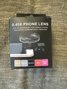 Clip On Cell Phone Camera Lens Wide Angle And Macro Lens. Brand New, Opened Box - Photo 1 sur 14