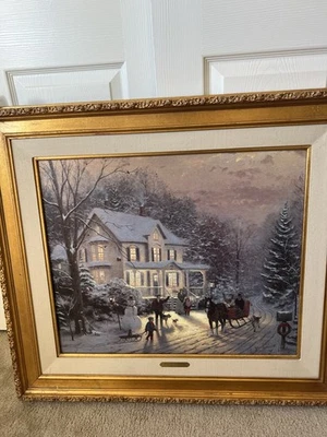2003 Thomas Kinkade framed - "Home for the Holidays" Limited Edition 26x30” - Image 1 of 4