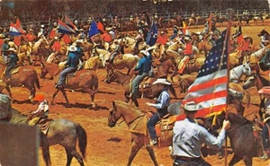 Postal vintage de Texas Cowboys & Cowgirls Rodeo Fort Worth, TX de los años 50 - Imagen 1 de 2