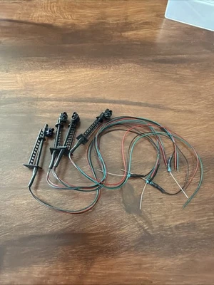 4qty N Scale Wired 2 Light Signals. For Model Train - Image 1 of 3