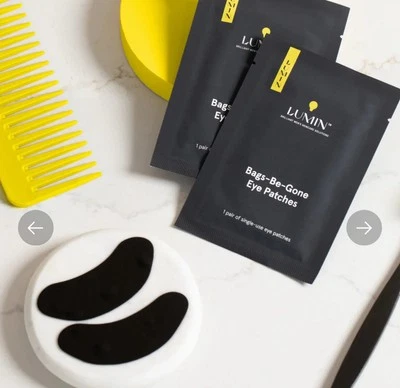 Lumin Bags Be Gone Eye Patches 10 Pair Of Single Use Eye Patches Caffeine Aloe - Image 1 of 4