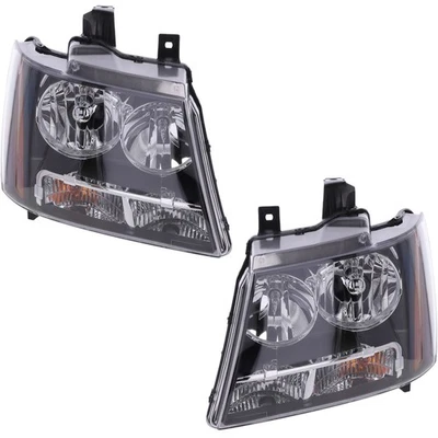 Headlight Set For 2007-2014 Chevrolet Tahoe Suburban 1500 Avalanche Pair 2Pc - Image 1 of 4