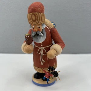 Vtg Erzgebirgische Volkskunst German Santa Toymaker Smoker Wooden Incense Burner - Picture 1 of 15