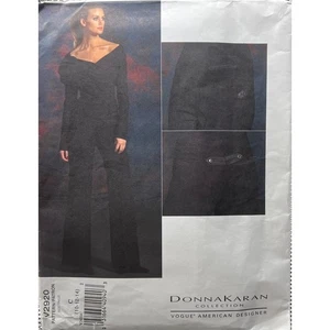 DKNY Vogue Pattern V2920 UNCUT Size C 10-14 Misses Close Fitting Jacket & Pants - Picture 1 of 5
