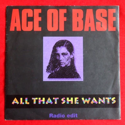 ACE OF BASE - ALL THAT SHE WANTS - A1/B1 UK 1992 1st PRESS 7" VINYL EX/VG+ - Image 1 of 4