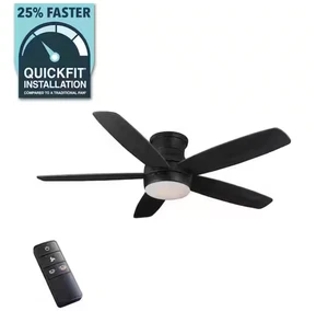 Home Decorators Collection Ashby Park 52 in. White Color Changing Integrated Fan - Picture 1 of 1