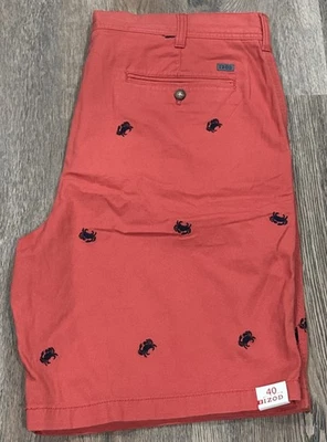 Men's IZOD Shorts Embroidered Crab Shorts Red Size 40 Inseam 10" Nautical Theme - Image 1 of 4