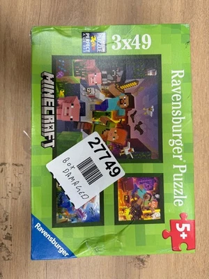 Ravensburger Minecraft Gifts for Boys and Girls - 3x 49 Piece Jigsaw Puzzles for - Image 1 of 4