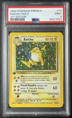 RAICHU HOLO PSA 9 1999 POKEMON FRANCÉS #14/102 1ª EDICIÓN 1021 Foto 1 de 3