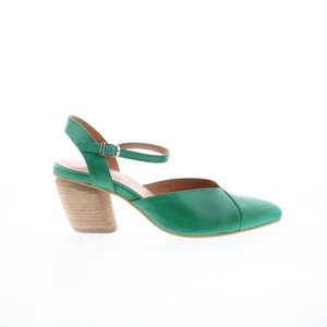 Zapatos de tacón Miz Mooz Alina para mujer de cuero verde con correa de gancho y bucle 40 - Imagen 1 de 8