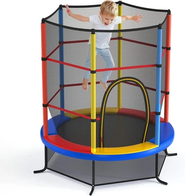 Trampolino Elastico per Bambini, per Interno, Esterno, Giardino, Con Rete Di Sic - Immagine 1 di 4
