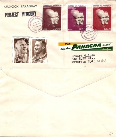 Paraguay Scott #704-706 FIRST DAY COVER Project Mercury and Astronauts $$ 377392 Cover