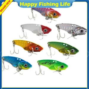 7pcs 3D Eye Fishing Metal Bait 5/10/15/20g Crankbaits Lure Bass VIB Blade Tackle - Picture 1 of 36