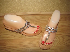 Yellow Box Starfish Rhinestone Thong Sandals - 6 - Picture 1 of 5