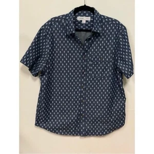 Camicia uomo Old Navy relaxed fit manica corta con bottoni blu nuova con etichetta taglia M - Foto 1 di 4