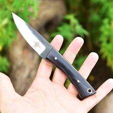 Custom Hand forged High Carbon 1095 Steel Hunting Knife with Buffalo Horn Handle