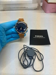 Fossil Hybrid Smartwatch HR Charter Brown Leather FTW7033 - USED / NO BOX - Picture 1 of 8
