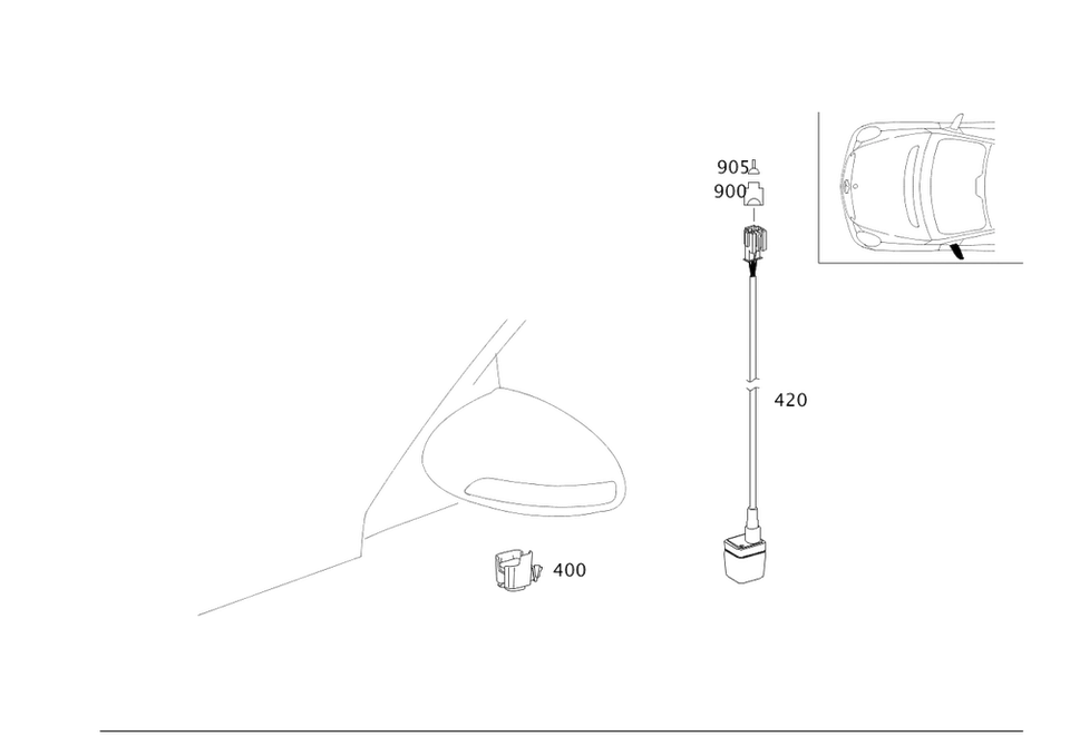 Conjunto de espejo retrovisor original Mercedes-Benz - izquierdo 164-810-27-93 Foto 1 de 1