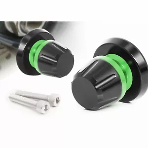 Green L-Sonic 10MM Swingarm Stand Spools For Z1000 04-07 08 09 10 11 12 13 -MC - Picture 1 of 5